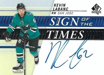 2019-20 SP Authentic - Sign of the Times #SOTT-KL Kevin Labanc Front