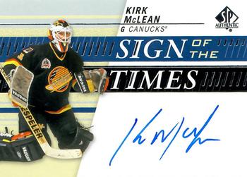 2019-20 SP Authentic - Sign of the Times #SOTT-KM Kirk McLean Front