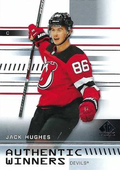 2019-20 SP Authentic - Authentic Winners #AW-JH Jack Hughes Front