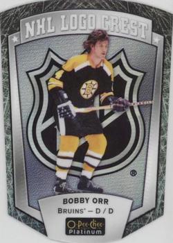 2016-17 O-Pee-Chee Platinum - NHL Logo Crest Cracked Ice Die Cuts #NHLLD-2 Bobby Orr Front