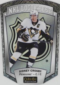 2016-17 O-Pee-Chee Platinum - NHL Logo Crest Cracked Ice Die Cuts #NHLLD-10 Sidney Crosby Front