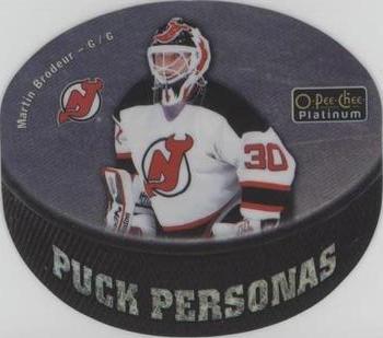 2016-17 O-Pee-Chee Platinum - Puck Personas Cracked Ice Die Cuts #PP-2 Martin Brodeur Front