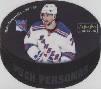 2016-17 O-Pee-Chee Platinum - Puck Personas Cracked Ice Die Cuts #PP-11 Mats Zuccarello Front