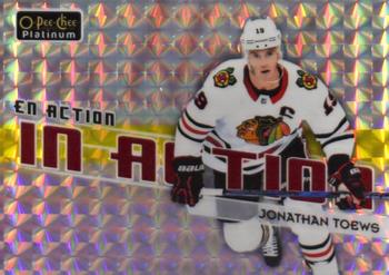 2018-19 O-Pee-Chee Platinum - In Action Mosaic #IA-1 Jonathan Toews Front
