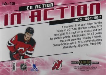 2018-19 O-Pee-Chee Platinum - In Action Mosaic #IA-12 Nico Hischier Back