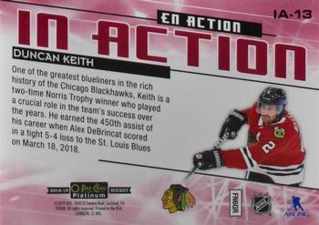 2018-19 O-Pee-Chee Platinum - In Action Mosaic #IA-13 Duncan Keith Back