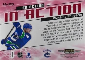 2018-19 O-Pee-Chee Platinum - In Action Mosaic #IA-25 Elias Pettersson Back