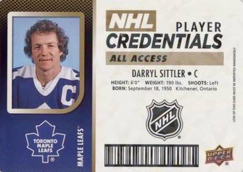 2017-18 Upper Deck MVP - Player Credentials Level 5 All-Access Achievements #NHL-DS Darryl Sittler Front