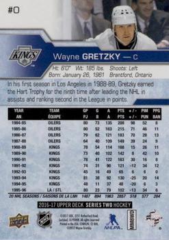 2016-17 Upper Deck - Wayne Gretzky Achievements #0 Wayne Gretzky Back