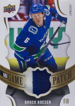 2018-19 Upper Deck - UD Game Jersey Patch Achievements #GJ-BB Brock Boeser Front