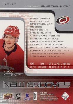 2018-19 SP Game Used - New Grooves Achievements #NG-10 Andrei Svechnikov Back