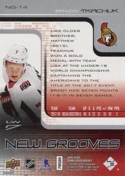 2018-19 SP Game Used - New Grooves Achievements #NG-14 Brady Tkachuk Back