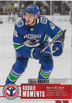 2020 Upper Deck National Hockey Card Day Canada - Sheet Cards #CAN-16 Quinn Hughes Front