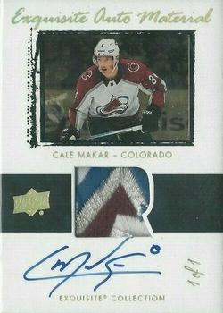 2019-20 Upper Deck Ice - Exquisite Collection 2003-04 Rookie Auto Patch Tribute Black #03T-CM Cale Makar Front