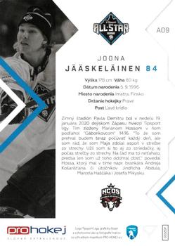 2019-20 SportZoo Tipsport Liga All Star 2020 #A09 Joona Jääskeläinen Back