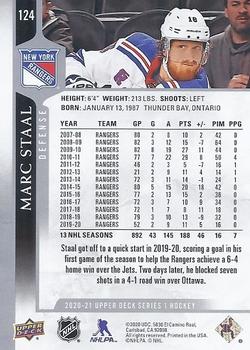 2020-21 Upper Deck #124 Marc Staal Back