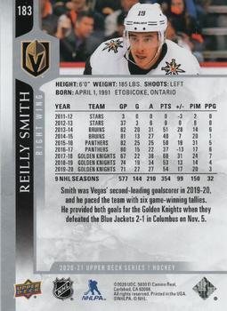 2020-21 Upper Deck #183 Reilly Smith Back