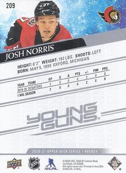 2020-21 Upper Deck #209 Josh Norris Back