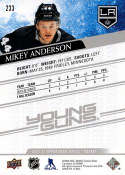2020-21 Upper Deck #233 Mikey Anderson Back