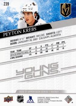 2020-21 Upper Deck #239 Peyton Krebs Back
