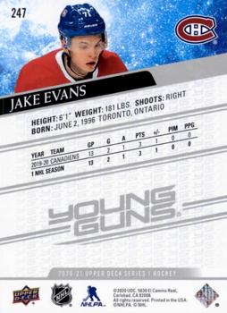 2020-21 Upper Deck #247 Jake Evans Back