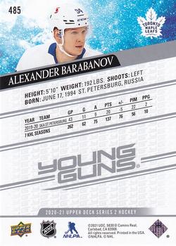2020-21 Upper Deck #485 Alexander Barabanov Back