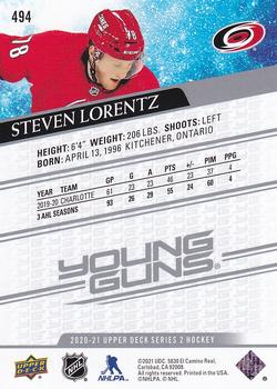 2020-21 Upper Deck #494 Steven Lorentz Back