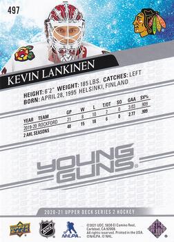 2020-21 Upper Deck #497 Kevin Lankinen Back