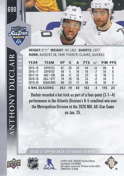2020-21 Upper Deck #690 Anthony Duclair Back