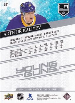 2020-21 Upper Deck #701 Arthur Kaliyev Back