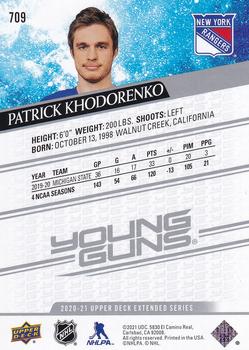 2020-21 Upper Deck #709 Patrick Khodorenko Back