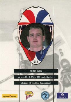 1999-00 Czech OFS - All Star Game Embossed #516 Tomas Jakes Back