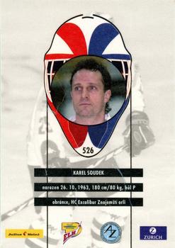 1999-00 Czech OFS - All Star Game Embossed #526 Karel Soudek Back