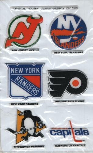 1983-84 Funmate NHL Puffy Stickers - Sticker Panels #23 Patrick Division Team Logos Front