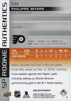 2019-20 SP #135 Philippe Myers Back