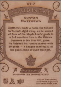 2019-20 Upper Deck Engrained - Carved in Time #CT-7 Auston Matthews Back