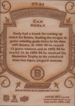 2019-20 Upper Deck Engrained - Carved in Time #CT-21 Cam Neely Back