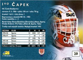 1999-00 Czech DS #29 Ivo Capek Back