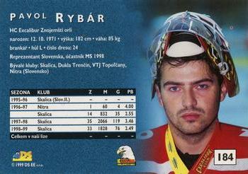 1999-00 Czech DS #184 Pavol Rybar Back