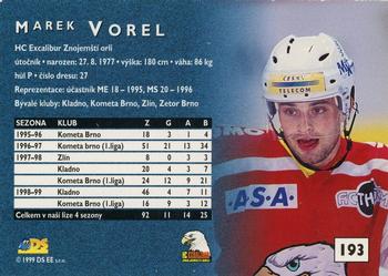 1999-00 Czech DS #193 Marek Vorel Back