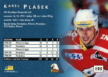 1999-00 Czech DS #195 Karel Plasek Back