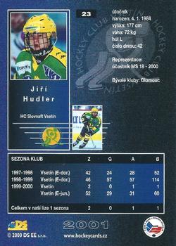 2000-01 Czech DS Extraliga #23 Jiri Hudler Back