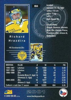 2000-01 Czech DS Extraliga #50 Richard Hrazdira Back