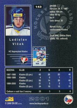 2000-01 Czech DS Extraliga #143 Ladislav Vlcek Back