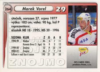 2001-02 Czech OFS #264 Marek Vorel Back