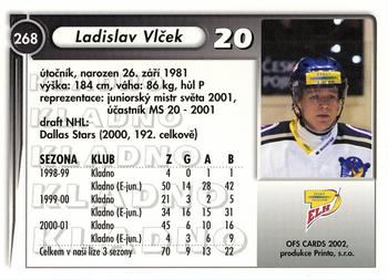 2001-02 Czech OFS #268 Ladislav Vlcek Back