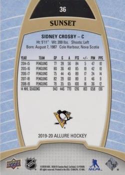 2019-20 Upper Deck Allure - Sunset #36 Sidney Crosby Back