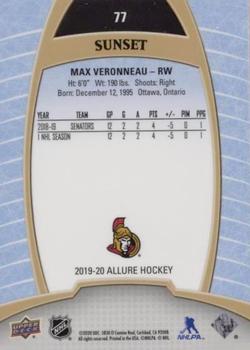 2019-20 Upper Deck Allure - Sunset #77 Max Veronneau Back