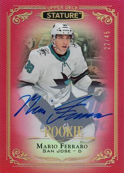 2019-20 Upper Deck Stature - Autographs Red #145 Mario Ferraro Front