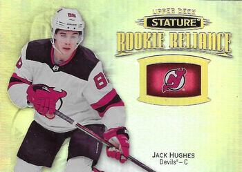 2019-20 Upper Deck Stature - Rookie Reliance #RR-1 Jack Hughes Front